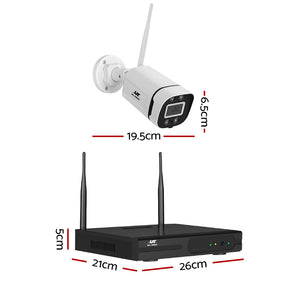UL-tech Wireless CCTV Security System 8CH NVR 3MP 4 Square Cameras 1TB