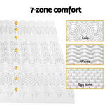 Giselle Bedding Memory Foam Mattress Topper 7-Zone Airflow Pad 8cm King White