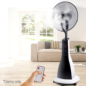 Devanti Portable Misting Fan with Remote Control - White