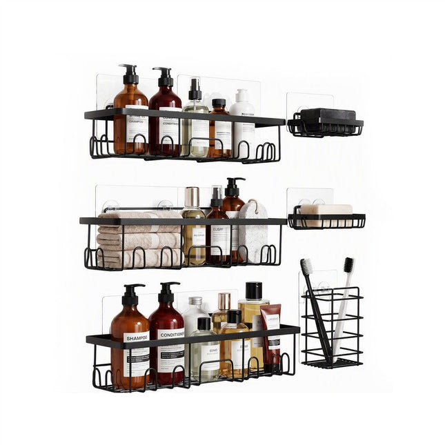 Artiss Shower Caddy Metal Bathroom Organiser Rust Resistant 6 Pack Amazing Shopping