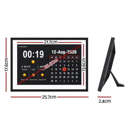 Artiss 10" Smart Digital Clock Calendar HD IPS Touchscreen Weather Photo Frame Amazing Shopping