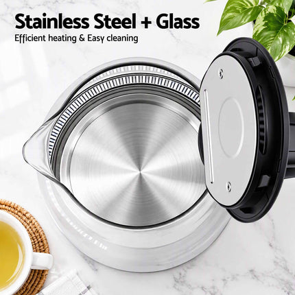 Devanti 1.7L Glass Electric Kettle