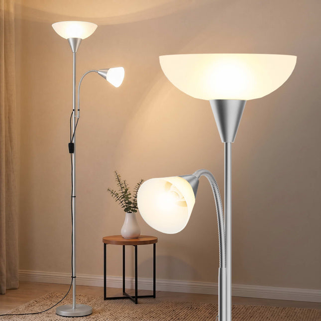 Artiss Floor Lamp Mother and Child Modern Home Living Room Office Reading Silver