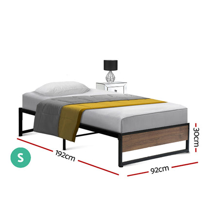 Artiss Bed Frame Metal Bed Frame Bed Base OSLO - Single Amazing Shopping