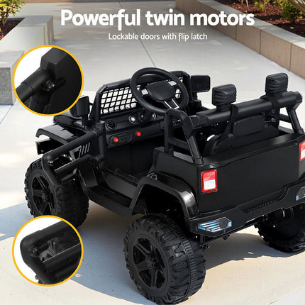 Rigo Kids Electric Ride On Car Jeep Toy Cars Remote 12V Black