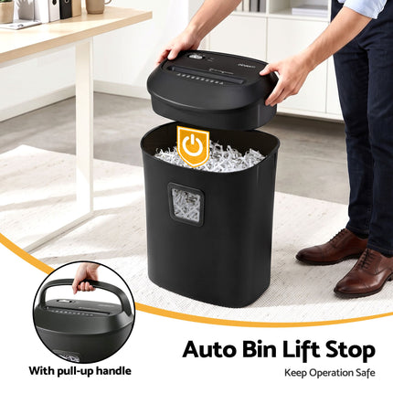 DEVANTI 25L Paper Shredder 14 Sheet P4 Cross Cut for Home Office