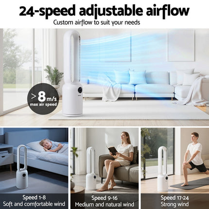 Devanti 2in1 Bladeless Fan Air Purification W/ Remote 88cm