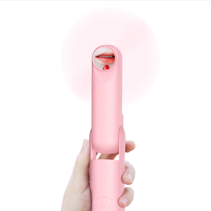 Handheld Mini Fan, 2 IN 1 USB Rechargeable Portable Fan [12-19 Working Hours] with Power Bank, Pocket Design for Travel/Summer/Concerts/Lash, Gifts for Women (Pink)Christmas Gifts