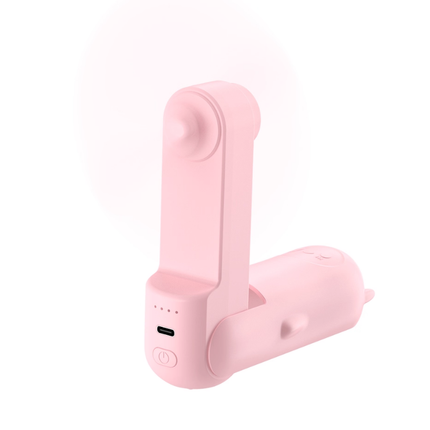 Handheld Mini Fan, 2 IN 1 USB Rechargeable Portable Fan [12-19 Working Hours] with Power Bank, Pocket Design for Travel/Summer/Concerts/Lash, Gifts for Women (Pink)Christmas Gifts