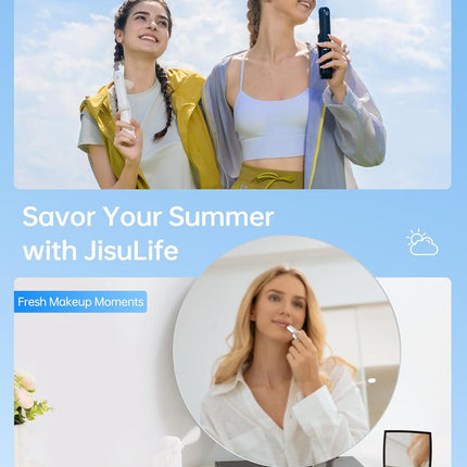 Handheld Mini Fan,2 IN 1 USB Rechargeable Portable Fan [12-19 Working Hours] with Power Bank, Pocket Design for Travel/Summer/Concerts/Lash, Gifts for Women (White)Christmas Gifts