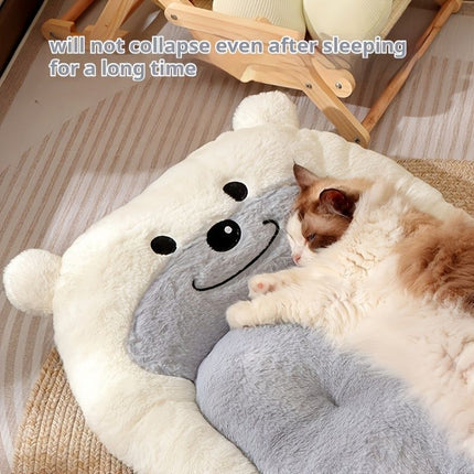 dog bed, bear shaped dog bed, thickened dog bed, enlarged dog bed, all season dog bed, comfortable dog bed, Australia, soft plush dog bed, machine washable dog bed - Light coffee color - Size L-10kg