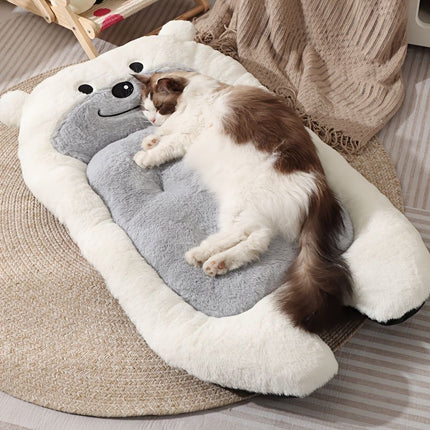 dog bed, bear shaped dog bed, thickened dog bed, enlarged dog bed, all season dog bed, comfortable dog bed, Australia, soft plush dog bed, machine washable dog bed - Light coffee color - Size L-10kg