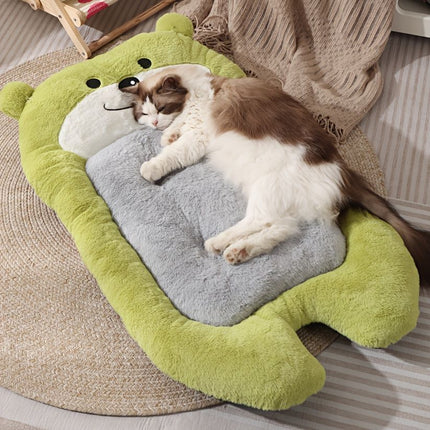 dog bed, bear shaped dog bed, thickened dog bed, enlarged dog bed, all season dog bed, comfortable dog bed, Australia, soft plush dog bed, machine washable dog bed - Light coffee color - Size L-10kg