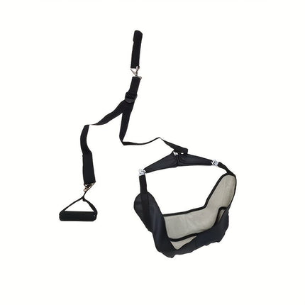 Portable neck stretcher for home use, medium tension with polyamide material, 360° rotation and 2-point connection, suitable for travel and home use to relieve neck pain