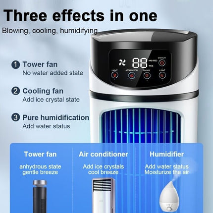 3-second cooling technology! 6-speed USB portable air conditioner humidifier - super silent 25 decibels, 6-hour timer for home / office / dormitory | instant cooling, holiday gift choice
