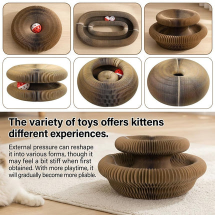 2-Pack Cat Toy Cat Scratching Board Collapsible Cat Toy Recyclable Cat Toy Interactive