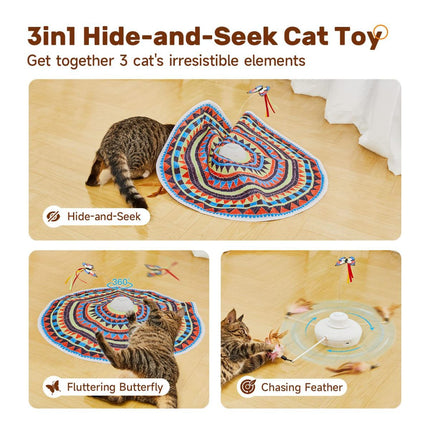 Cat Toy Interactive Spinning Cat Toy Butterfly Attachment Cat Toy Feather