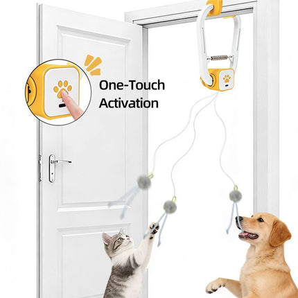 Interactive Cat Toy Electric Cat Teaser Remote Control Cat Toy Door Clip Cat