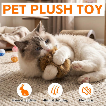 Cat Toys Furry Pom-Pom Toys Durable Cat Toys Indoor Cat Toys Cat Playtime