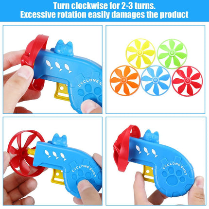 18 Pieces Interactive Cat Fetch Tracking Toys With 5 Colors Flying Propellers for Indoor Pet Kitty Training Chasing，Random color