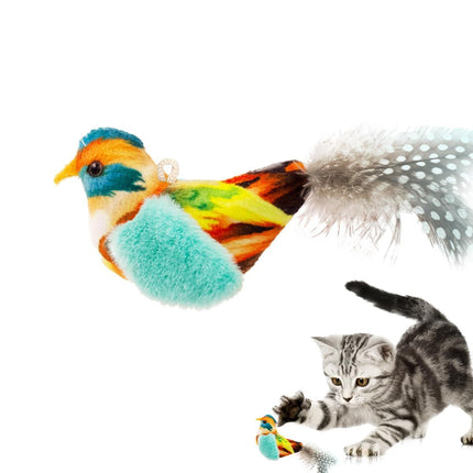2-Pack Cat Toys Interactive Cat Toys Bird Shaped Cat Toys Cat Toys With Chirping Sound，Random color
