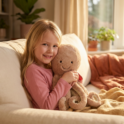 Brown Octopus Plush Toy - Soft Short Plush Stuffed Animal: Perfect Birthday/Christmas/Party Gift for Boys, Girls & Adults