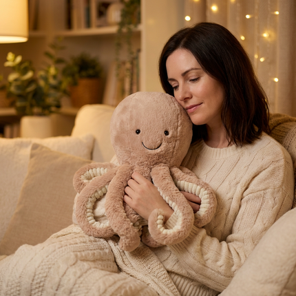 Brown Octopus Plush Toy - Soft Short Plush Stuffed Animal: Perfect Birthday/Christmas/Party Gift for Boys, Girls & Adults