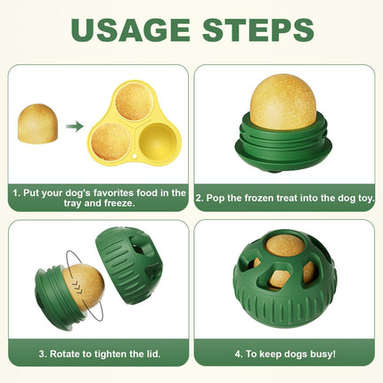 Interactive Dog Toys, Treat Dispensing Dog Toy, Chew Toys to Keep Your Pup Distracted, Frozen Dog Treats Toy for Aggressive Chewer, Durable Dog Puzzle for Small Medium Dog