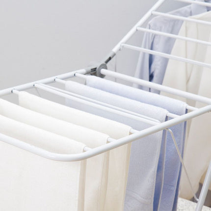 Floor-Standing Folding Wing-Shaped Drying Rack-White