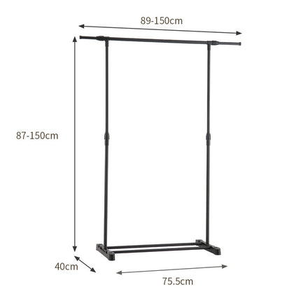 Adjustable Clothes Rack--Back