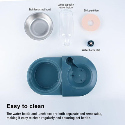 Cat Bowl, Dog Bowl, Automatic Water Bottle, Tilted Raised Water Bowl For Small And Medium Dogs And Cats
