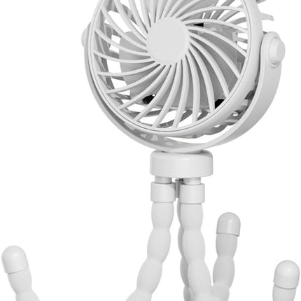 Handheld Fan - Rechargeable Portable Fan - Wit - Cordless Table Fan - Mini Stroller Fan - 3 Modes - Mini Fan - Festival Fan - Octopus Fan
