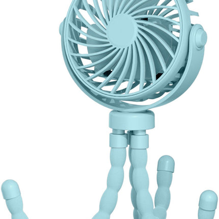 Handheld Fan - Rechargeable Portable Fan - Blauw - Cordless Table Fan - Mini Stroller Fan - 3 Modes - Mini Fan - Festival Fan - Octopus Fan