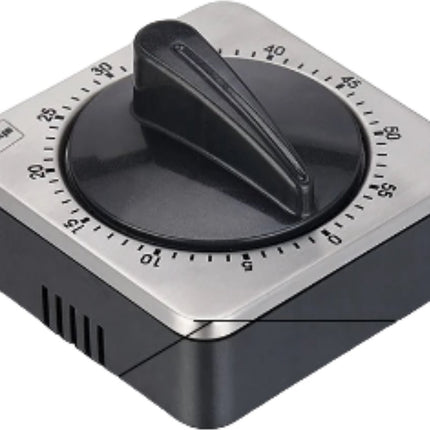 Black Square Analog Kitchen Timer