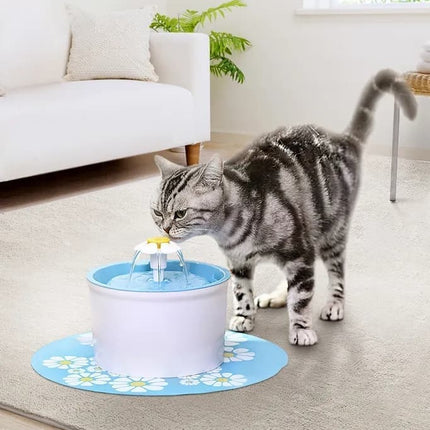 1.6L Round Pet Water Fountain for Cats and Dogs, Green