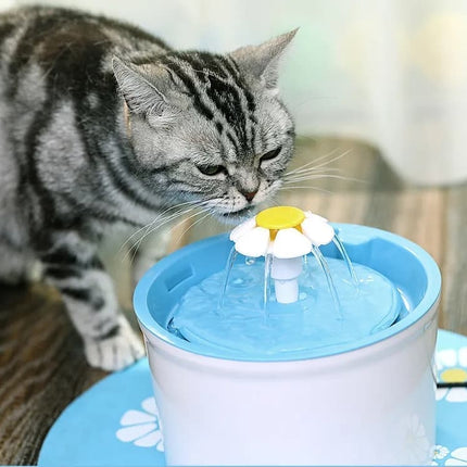 1.6L Round Pet Water Fountain for Cats and Dogs, Green