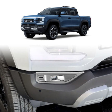 BYD Shark 6 Side Fender Parking Light Decorative Covers | 3 Surface Finishes Available: Black, Chrome, Carbon Fiber Truck Exterior Decorative Covers (Black)
