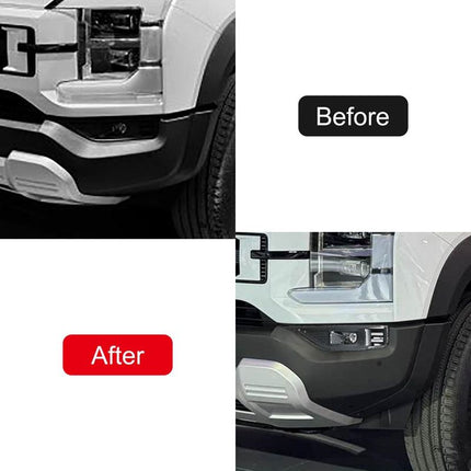 BYD Shark 6 Side Fender Parking Light Decorative Covers | 3 Surface Finishes Available: Black, Chrome, Carbon Fiber Truck Exterior Decorative Covers (Black)