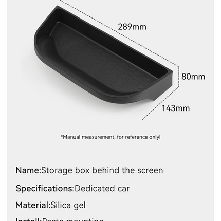 BYD Shark 2024 Behind Screen Storage Tray | Silicone Dashboard Organizer Box Interior Accessories