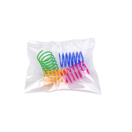 16piece Plastic Spring Cat Toy Interactive Play Ball