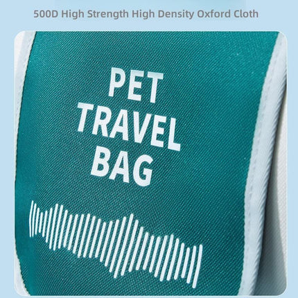 Pet Travel Bag Soft Sided Mesh Carrier Breathable Collapsible, Green