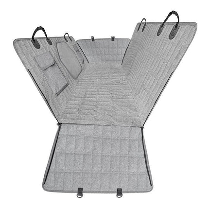 Pet Car Seat Cover Mat Water and Stain Resistant, Light Gray, Fits L to XL, 137 x 147 cm