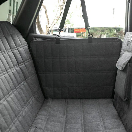 Pet Car Seat Cover Mat Water and Stain Resistant, Light Gray, Fits L to XL, 137 x 147 cm