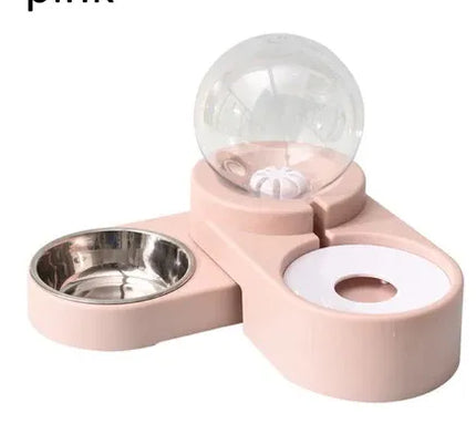 Automatic Dog Water Refill Bowl, Model B, Pink