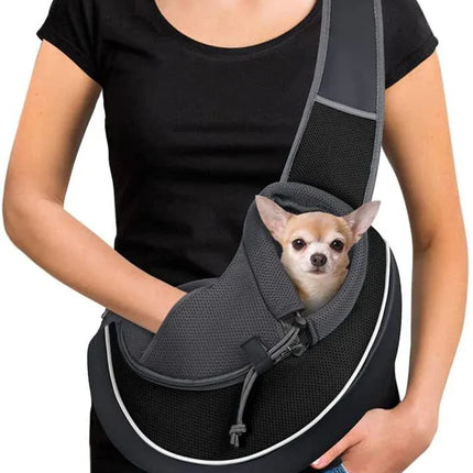 Small Pet Carrier Sling Crossbody Bag for Cats and Dogs, Orange, S