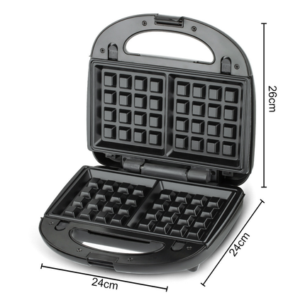 RAF R.214H Waffle Maker 750W Double-Sided Waffle Iron, Grid Non-Stick Plates, Wide Voltage 110-220V Home Dessert Baking Machine