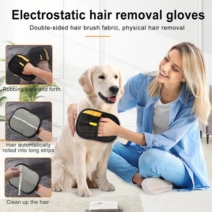 2 Pieces Magic Brush Pet Hair - Washable and Reusable for Cat and Dog Hair - Effortless Care and Cleaning of Sofa, Carpet, and Furniture