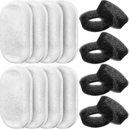 Filter cartridges - For pet water dispensers - including 8 cat fountain filters and 8 pump sponges
