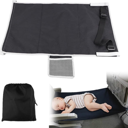 Airplane Bed - Baby Bed - Airplane Beds - Airplane Bed - Airplane Footrest - Must Have For Traveling - Ideal For Airplanes And Cars - Comfortable - Washable - Compact And Portable - Black