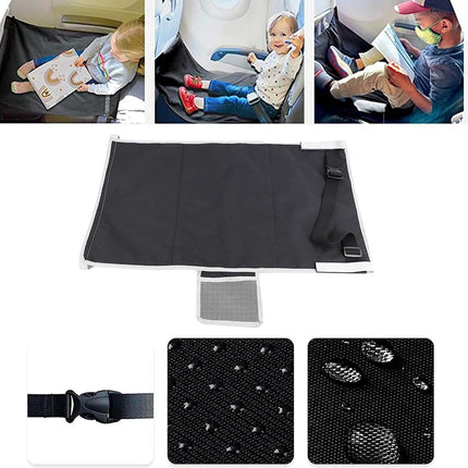 Airplane Bed - Baby Bed - Airplane Beds - Airplane Bed - Airplane Footrest - Must Have For Traveling - Ideal For Airplanes And Cars - Comfortable - Washable - Compact And Portable - Black